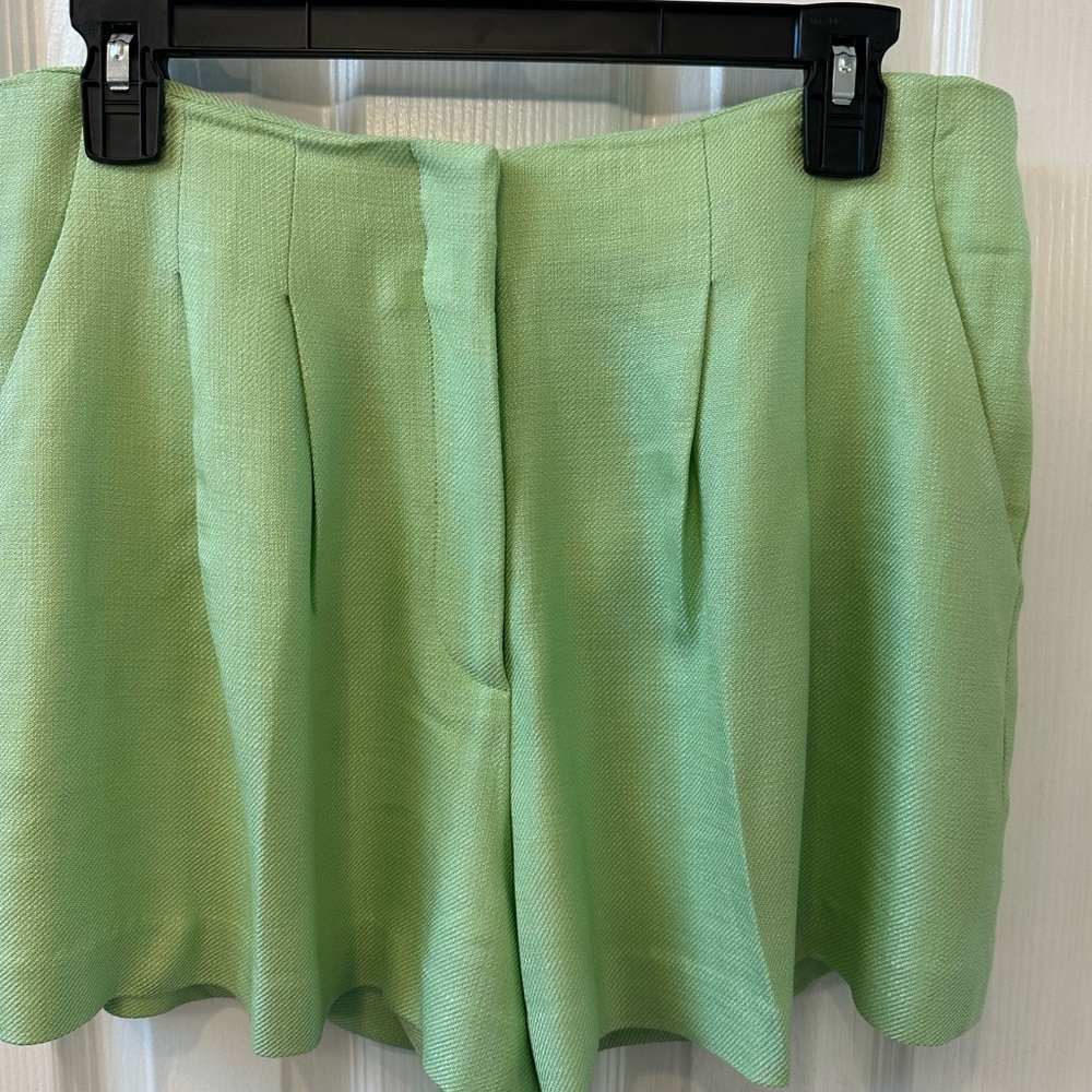 Veronica Beard Light Green Textured Fabric